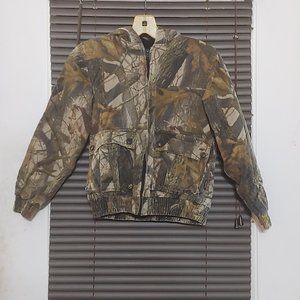 Outfitters Ridge boys camo hooded coat  size L 10-12
